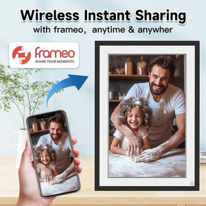 10.1 Inch Wifi Digital Picture Frame with 1280 * 800 IPS HD Display, Cloud Connectivity, 32Gb Storage, Wall Mountable, Auto-Rotation