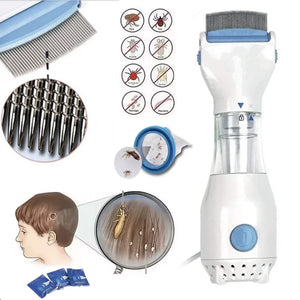 Professional title: "Electric 3-in-1 Cat Brush with Anti-Lice Comb for Flea Removal and Hair Cleaning - Dog Accessories Included"