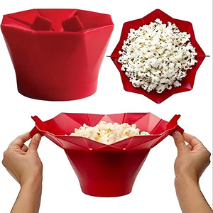 Foldable Silicone Popcorn Bowl for Microwave