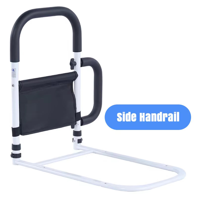 Safety Bed Rails with Fall Guard and Storage Pocket