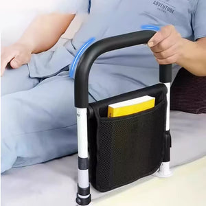 Safety Bed Rails with Fall Guard and Storage Pocket