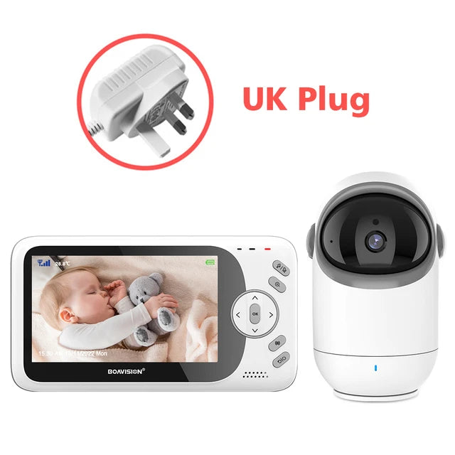 4.3" Video Baby Monitor with Pan Tilt Camera, 2.4G Wireless, Two-Way Audio, Night Vision Security Camera - VB801