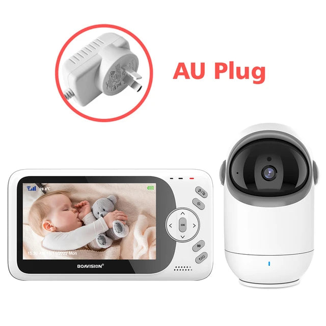 4.3" Video Baby Monitor with Pan Tilt Camera, 2.4G Wireless, Two-Way Audio, Night Vision Security Camera - VB801