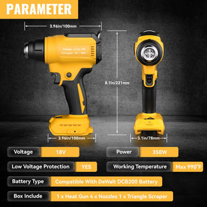 Portable Heat Gun with Adjustable Temperature