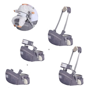 Ergonomic Baby Carrier with Hip Seat Front-Facing Design 