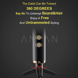 Professional Title: " Men's Beard Hair Straightening Brush with Ceramic Comb and Quick Styling Technology"