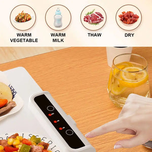 Electric Warming Tray with Adjustable Temperature Control and Foldable Design